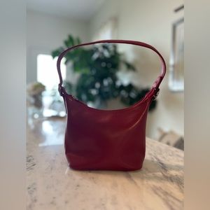 Liz Claiborne Red Bag w/ leather detail handle.